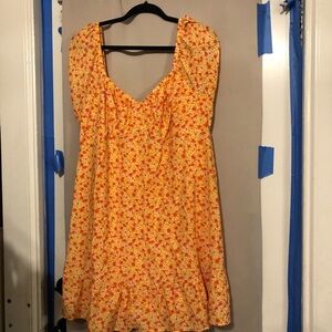No Boundaries Yellow and Orange Floral Dress
